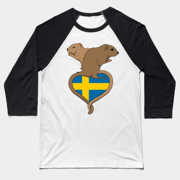 Gerbil Sweden (light) Baseball T-Shirt by RampArt